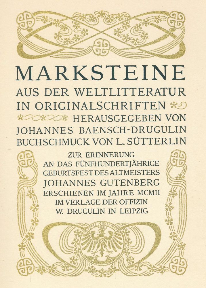 Große Abbildung Nr.1: 129-657 Baensch-Drugulin,J.: (Jugendstil)