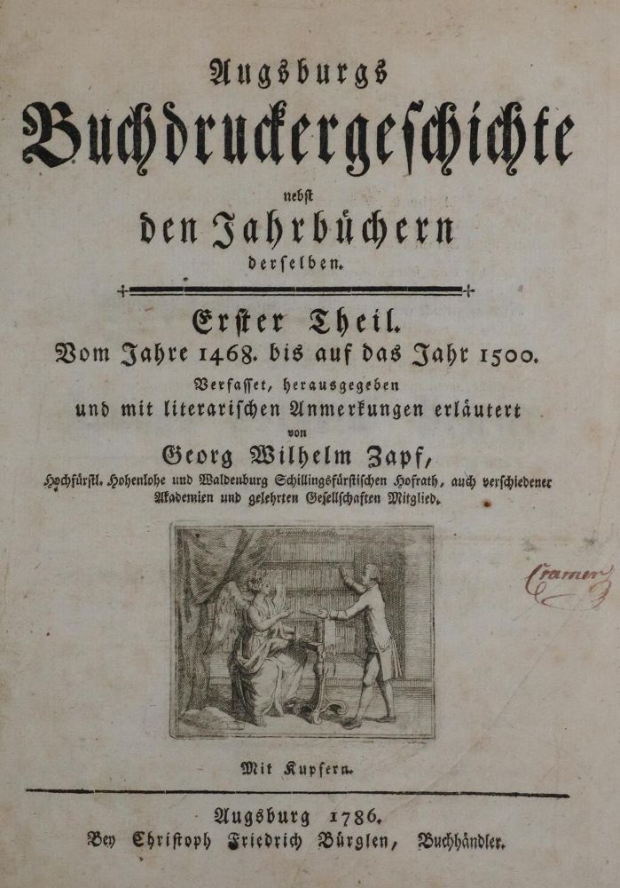 Große Abbildung Nr.1: 129-683 Zapf,G.W.: (Typographie und Kalligraphie, Augsburg)