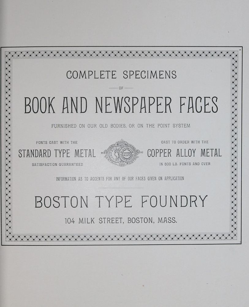 Große Abbildung Nr.1: 129-689 Boston Type Foundry.: (Typographie und Kalligraphie)