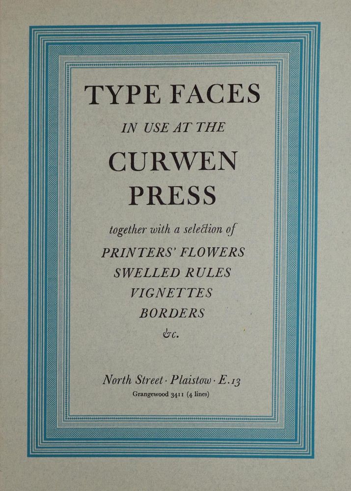 Große Abbildung Nr.1: 129-694 Curwen Press, The.: (Typographie und Kalligraphie)