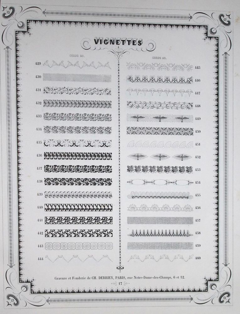 Große Abbildung Nr.1: 129-697 Derriey,C.: (Typographie und Kalligraphie)