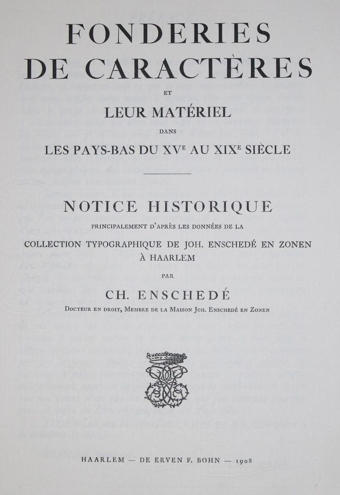 Große Abbildung Nr.1: 129-699 Enschedé,C.: (Typographie und Kalligraphie)