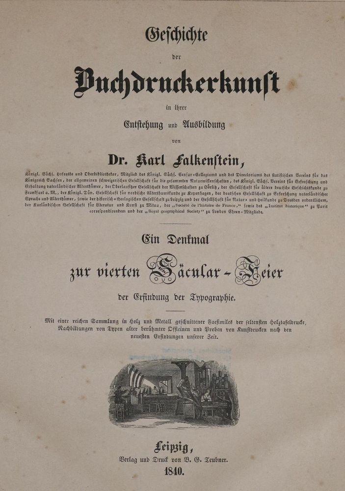 Große Abbildung Nr.1: 129-700 Falkenstein,K.: (Typographie und Kalligraphie)