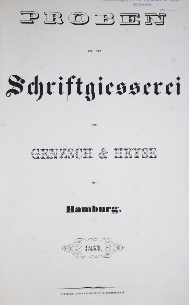 Große Abbildung Nr.1: 129-708 Genzsch & Heyse.: (Typographie und Kalligraphie)