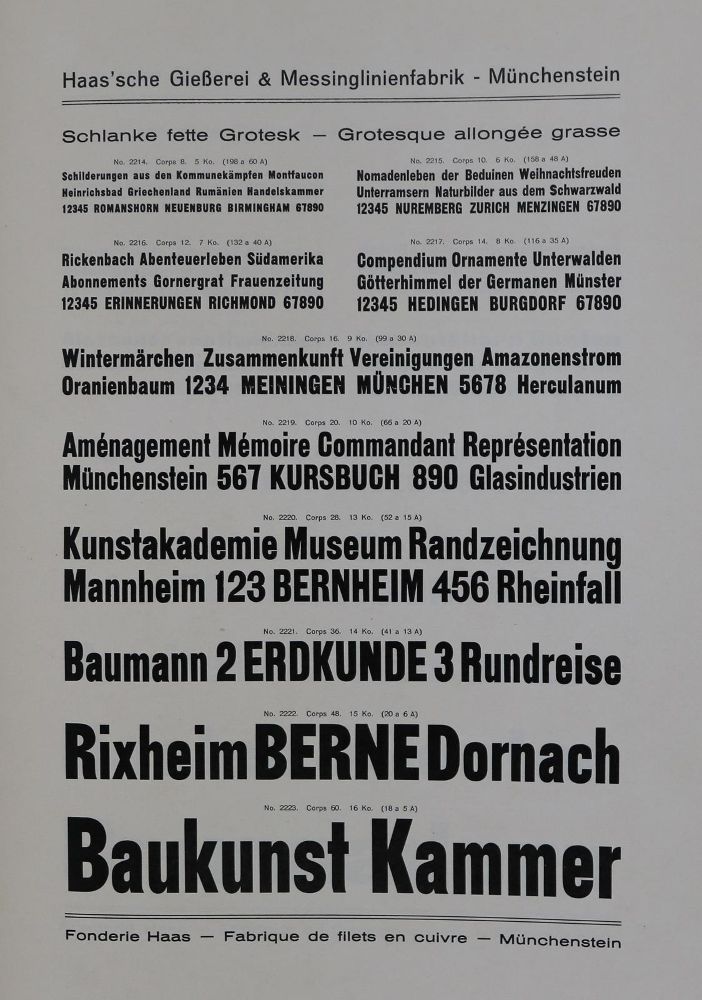 Große Abbildung Nr.1: 129-713 Haas.: (Typographie und Kalligraphie)