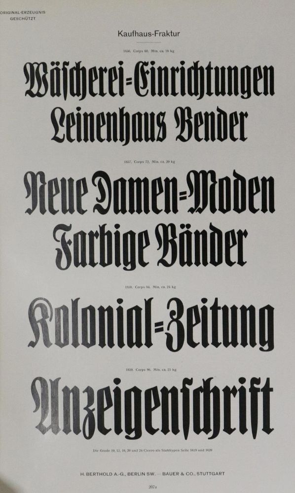 Große Abbildung Nr.2: 129-717 H.Berthold: (Typographie und Kalligraphie)