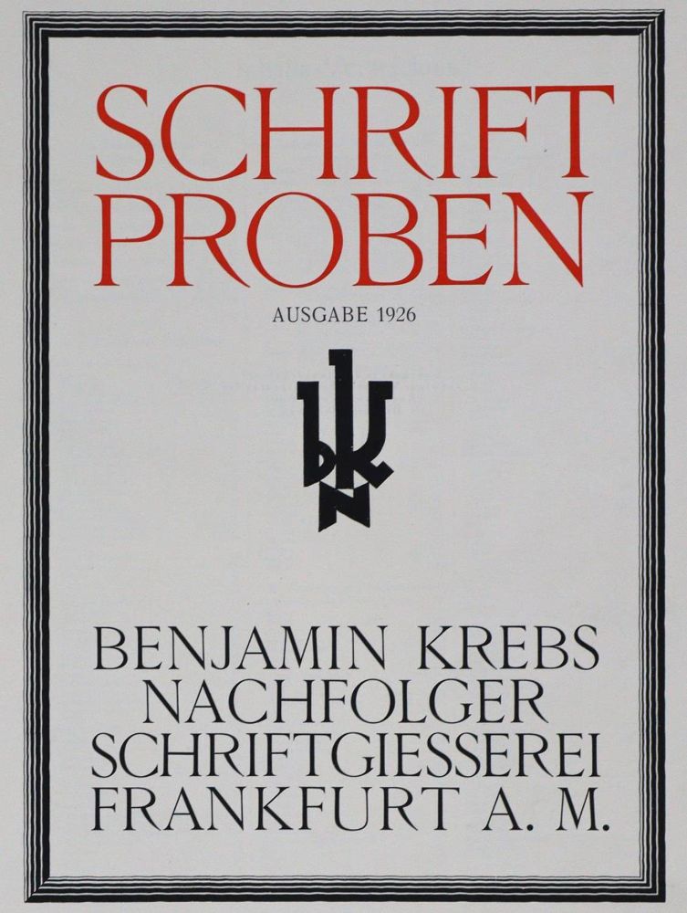Große Abbildung Nr.1: 129-724 Krebs,B.: (Typographie und Kalligraphie)