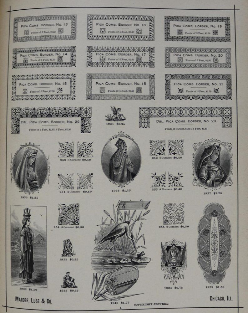 Große Abbildung Nr.35: 129-729 Marder, Luse & Co.: (Typographie und Kalligraphie)