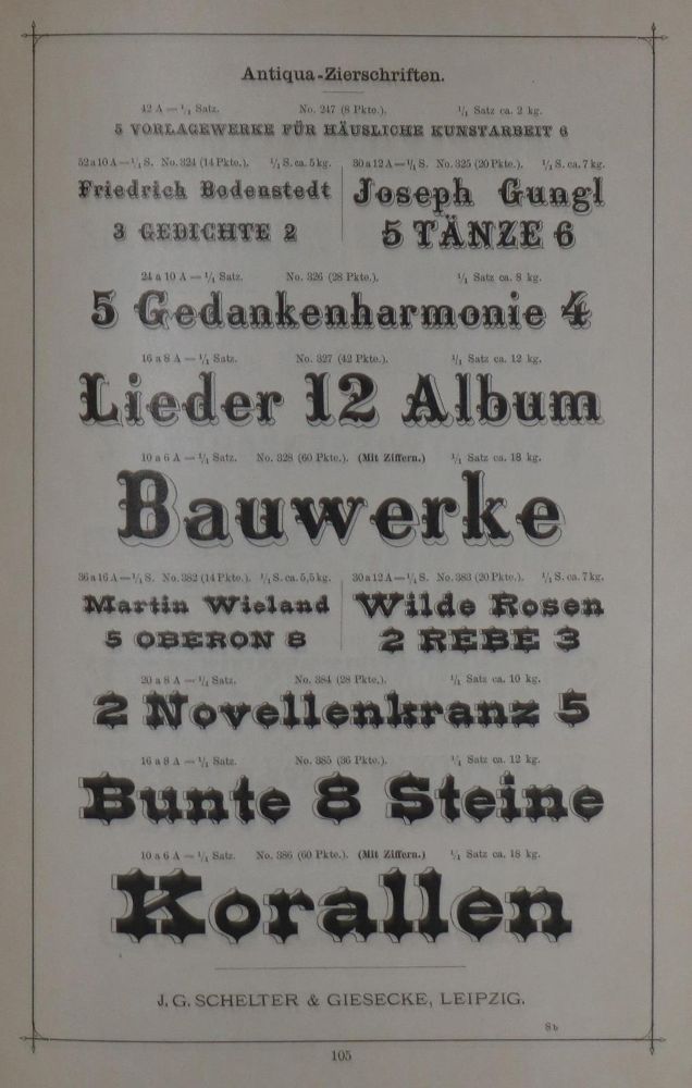 Große Abbildung Nr.2: 129-752 Schelter,J.G. u. Giesecke.: (Typographie und Kalligraphie)