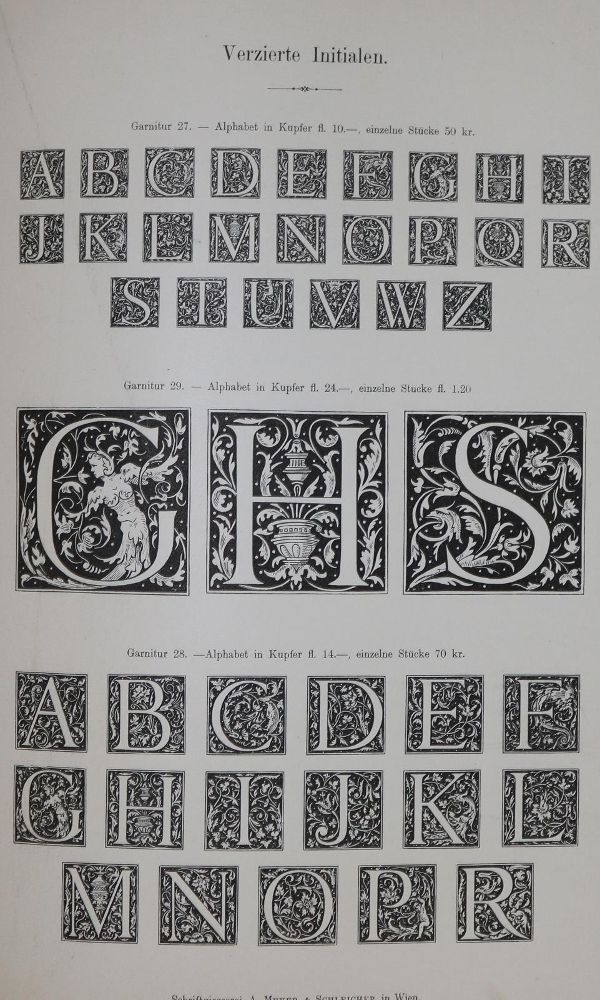 Große Abbildung Nr.1: 129-755 Schrift-Proben.: (Typographie und Kalligraphie)