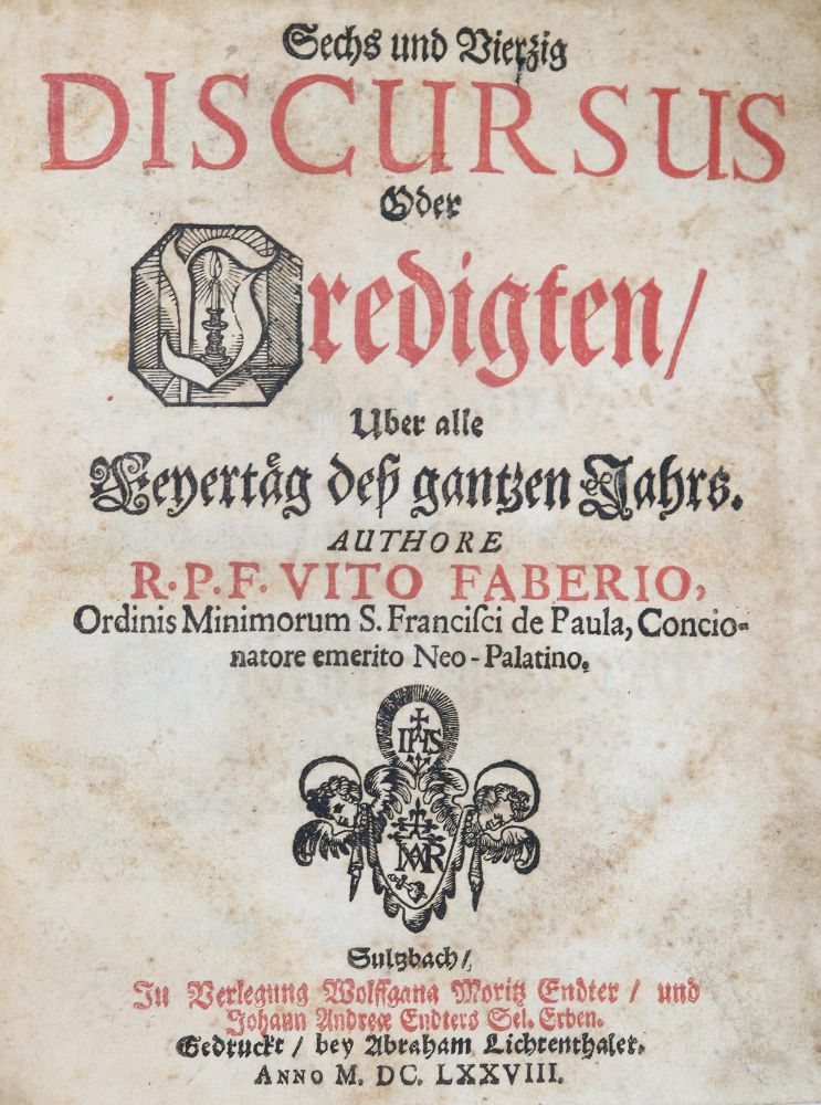 Große Abbildung Nr.1: 129-77 Faber,V.: (Alte Drucke, Handschriften und Theologie)