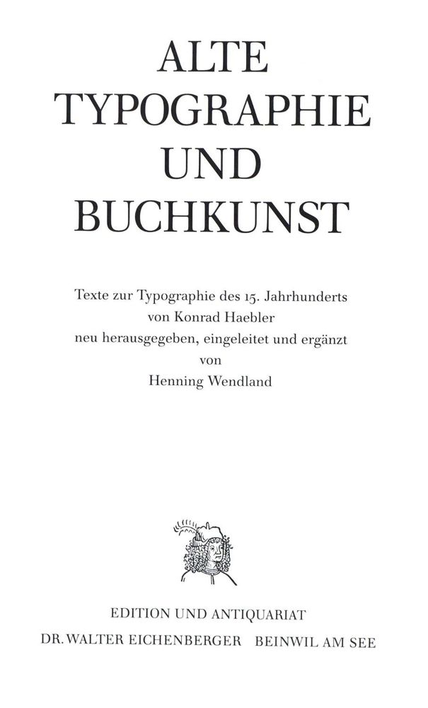 Große Abbildung Nr.1: 129-772 Wendland,H.: (Bibliographie und Buchwesen)