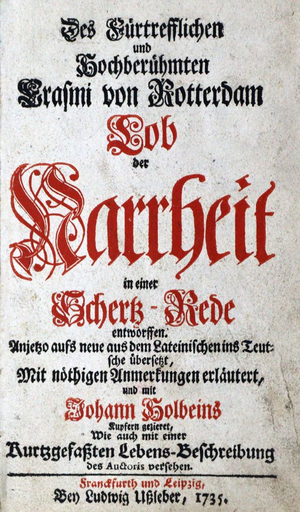 Große Abbildung Nr.1: 129-783 Erasmus Roterodamus,D.: (Kultur- und Sittengeschichte)