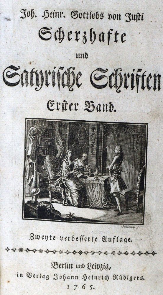 Große Abbildung Nr.1: 129-788 Justi,J.H.G.v.: (Kultur- und Sittengeschichte)