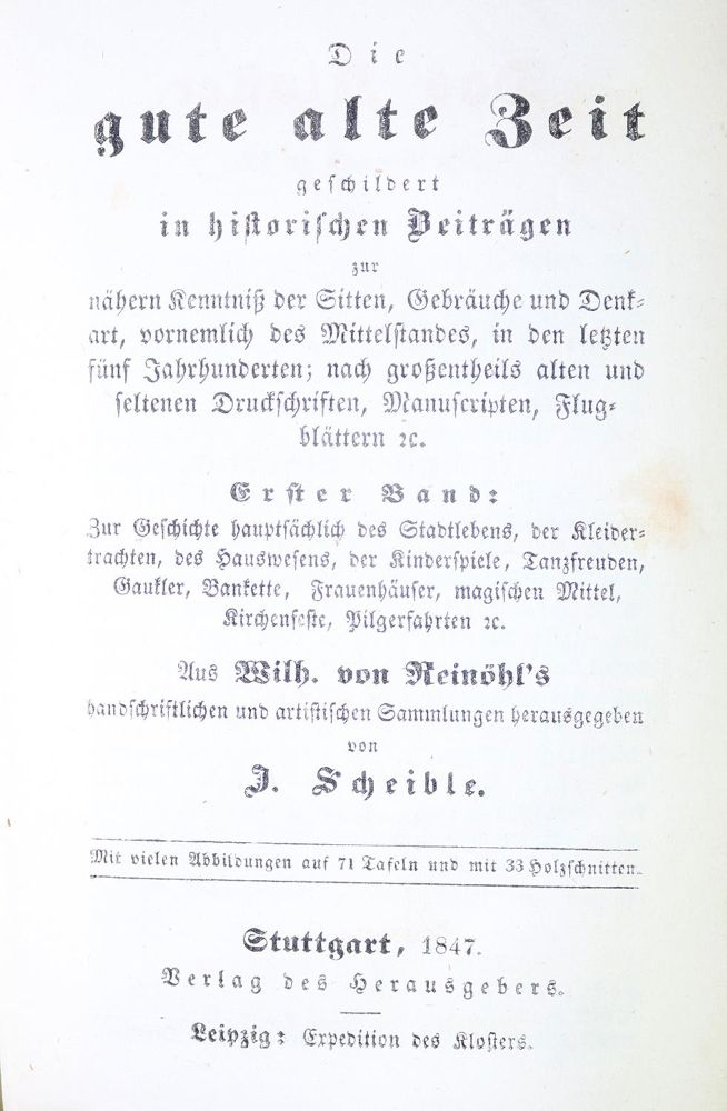 Große Abbildung Nr.1: 129-796 Scheible-Verlag.: (Kultur- und Sittengeschichte)