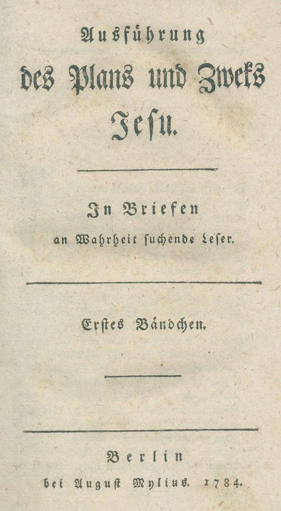 Große Abbildung Nr.1: 129-8 Bahrdt,K.F.: (Alte Drucke, Handschriften und Theologie)