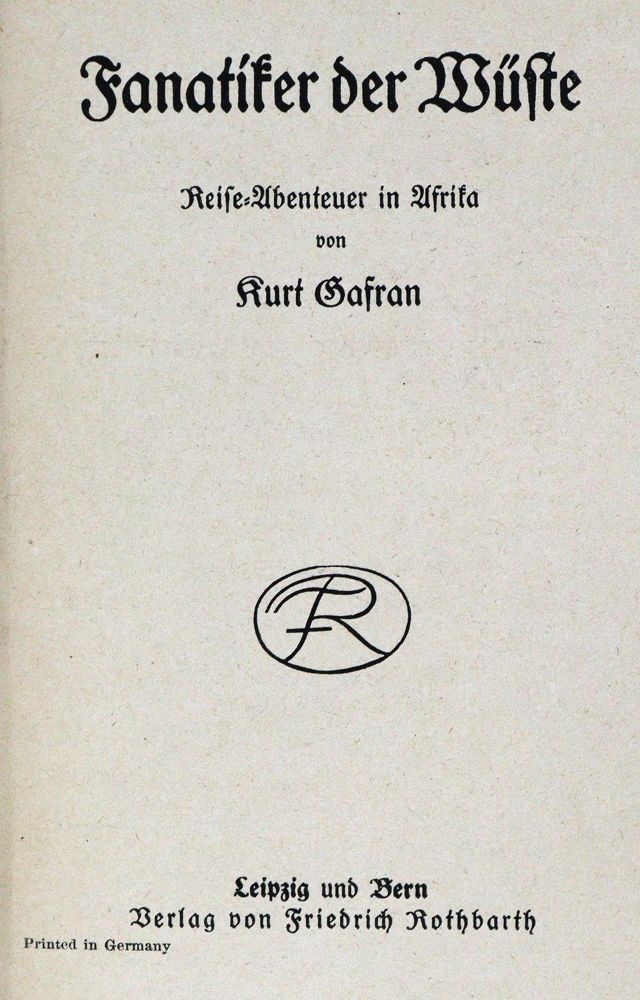 Große Abbildung Nr.1: 129-813 Gafran,K.v. (d.i. K.v.Gagern).: (Kinder- und Jugendbücher)