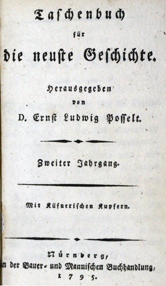 Große Abbildung Nr.1: 129-865 Posselt,E.L. (Hrsg.).: (Almanache)
