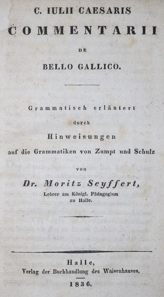 Große Abbildung Nr.1: 129-879 Caesar,G.J.: (Literatur und illustrierte Bücher bis 19.Jahrhundert)