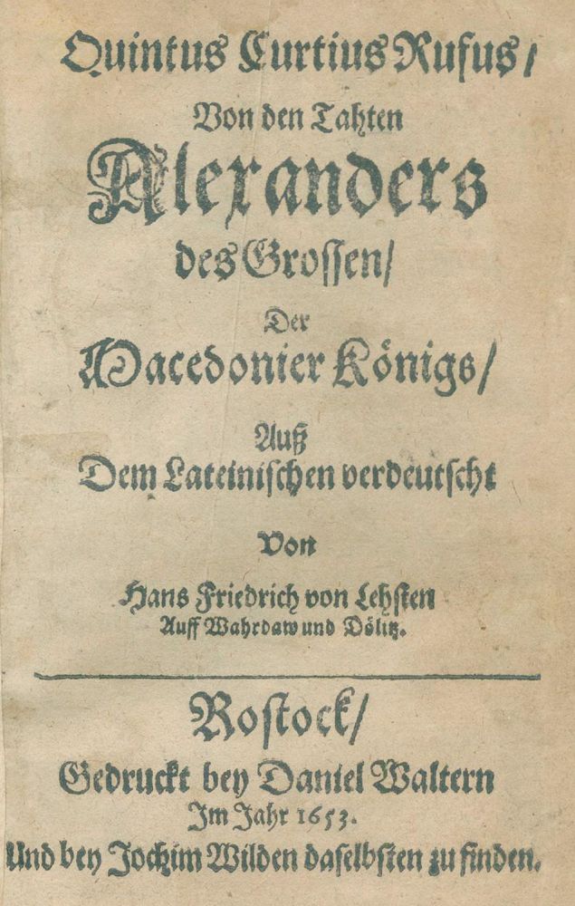 Große Abbildung Nr.1: 129-887 Curtius,Q. Rufus.: (Literatur und illustrierte Bücher bis 19.Jahrhundert)