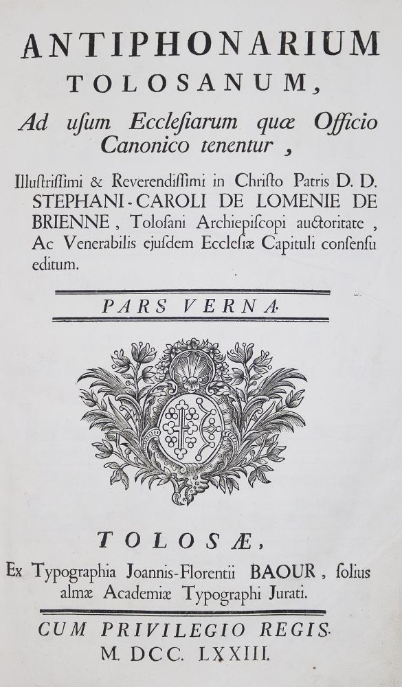 Große Abbildung Nr.1: 129-90 Antiphonarium Tolosanum: (Gesangbücher)