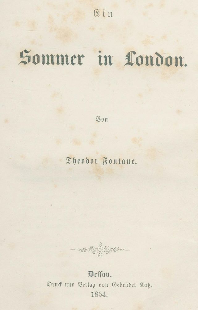 Große Abbildung Nr.1: 129-909 Fontane,T.: (Literatur und illustrierte Bücher bis 19.Jahrhundert)