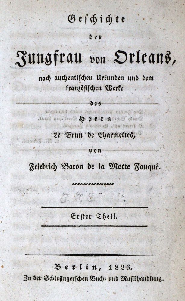 Große Abbildung Nr.1: 129-910 Fouque,F.de la Motte.: (Literatur und illustrierte Bücher bis 19.Jahrhundert)