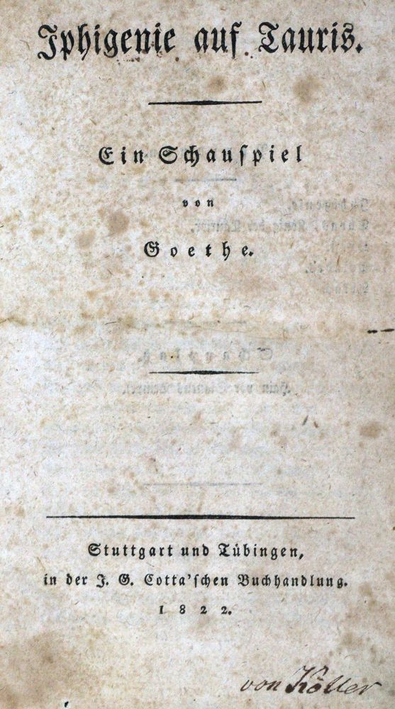 Große Abbildung Nr.1: 129-923 Goethe,(J.W.v.).: (Literatur und illustrierte Bücher bis 19.Jahrhundert)