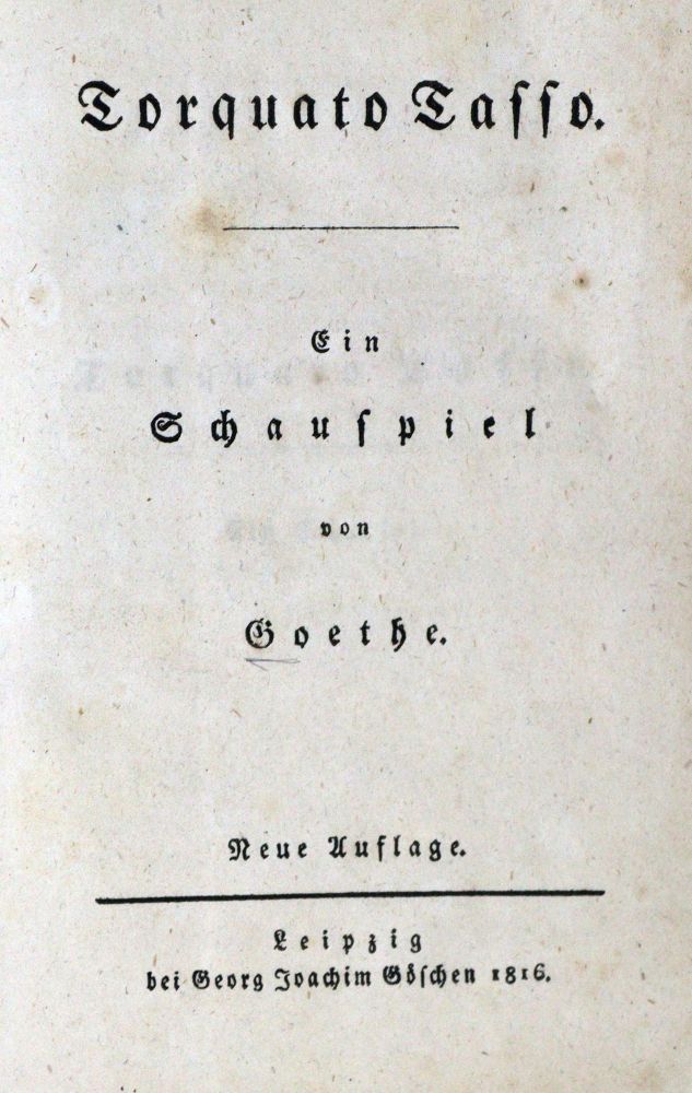 Große Abbildung Nr.2: 129-923 Goethe,(J.W.v.).: (Literatur und illustrierte Bücher bis 19.Jahrhundert)