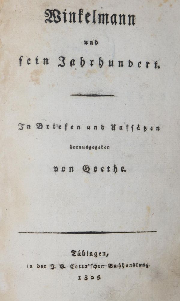 Große Abbildung Nr.1: 129-926 Goethe,(J.W.)v.: (Literatur und illustrierte Bücher bis 19.Jahrhundert)