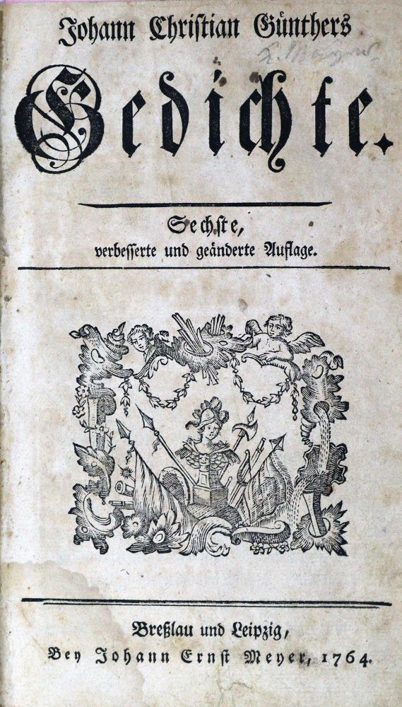 Große Abbildung Nr.2: 129-929 Gottsched,J.G.: (Literatur und illustrierte Bücher bis 19.Jahrhundert)