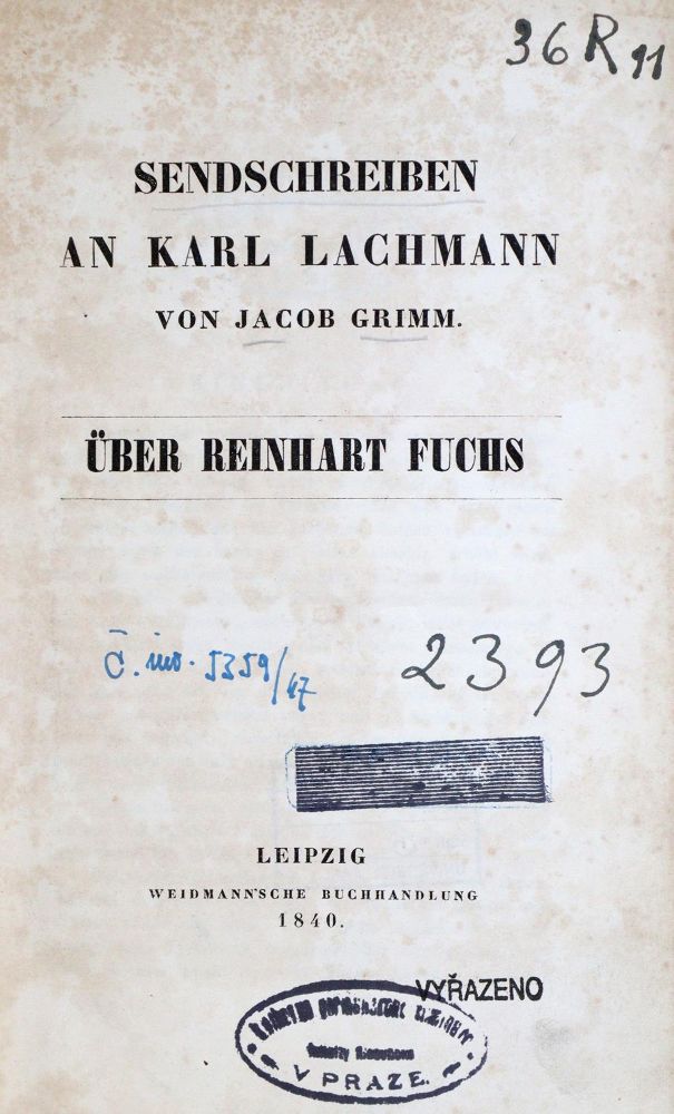Große Abbildung Nr.1: 129-931 Grimm,J.: (Literatur und illustrierte Bücher bis 19.Jahrhundert)