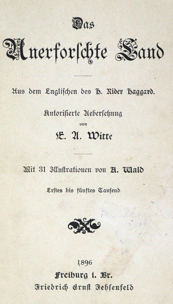 Große Abbildung Nr.1: 129-935 Haggard,H.R.: (Literatur und illustrierte Bücher bis 19.Jahrhundert)