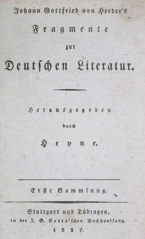 Große Abbildung Nr.2: 129-937 Herder,J.G.: (Literatur und illustrierte Bücher bis 19.Jahrhundert)