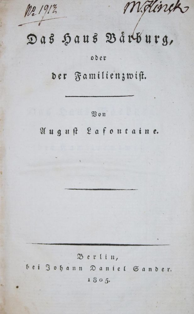 Große Abbildung Nr.1: 129-957 Lafontaine,A.: (Literatur und illustrierte Bücher bis 19.Jahrhundert)