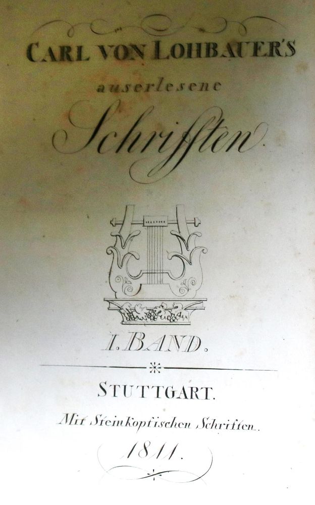Große Abbildung Nr.1: 129-970 Lohbauer,C.v.: (Literatur und illustrierte Bücher bis 19.Jahrhundert)