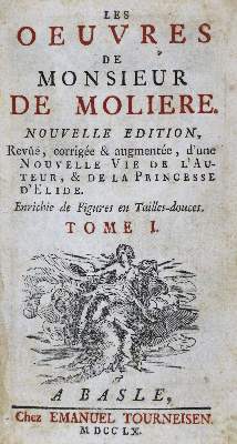 Bild Nr.1: 129-1036 Moliere (d.i. J.B.Poquelin).: (Literatur und illustrierte Bücher bis 19.Jahrhundert)