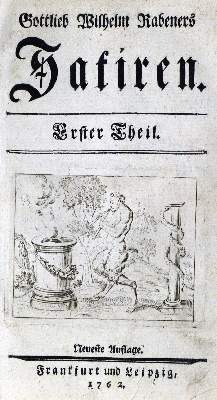 Bild Nr.1: 129-1057 Rabener,G.W.: (Literatur und illustrierte Bücher bis 19.Jahrhundert)