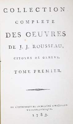 Bild Nr.1: 129-1068 Rousseau,J.J.: (Literatur und illustrierte Bücher bis 19.Jahrhundert)
