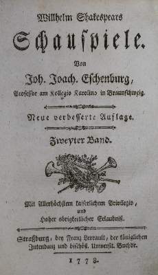 Bild Nr.1: 129-1084 Shakespeare,W.: (Literatur und illustrierte Bücher bis 19.Jahrhundert)