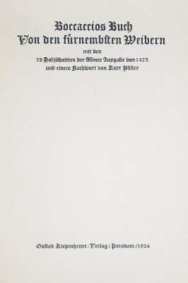 Bild Nr.2: 129-1129 Boccaccio,G.: (Literatur und illustrierte Bücher 20.Jahrhundert - Alte Literatur in modernen Ausgaben)
