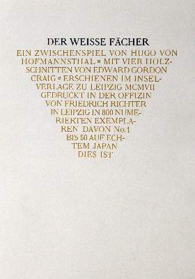 Bild Nr.2: 129-1142 Hofmannsthal,H.v.: (Craig)