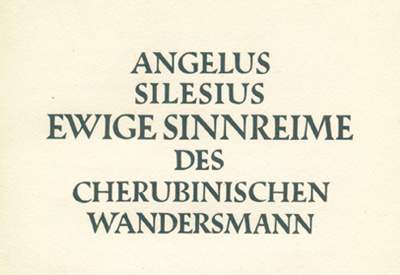 Bild Nr.1: 129-1160 Angelus Silesius: (Ernst-Ludwig-Presse)