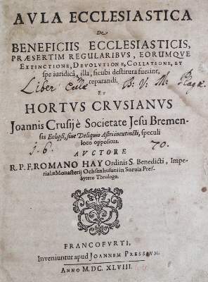 Bild Nr.1: 129-120 Hay,R.: (Alte Drucke, Handschriften und Theologie)