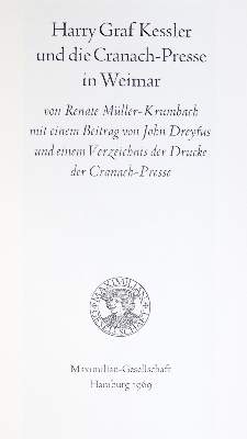 Bild Nr.1: 129-1260 Müller-Krumbach,R.: (Literatur und illustrierte Bücher 20.Jahrhundert - Alte Literatur in modernen Ausgaben)