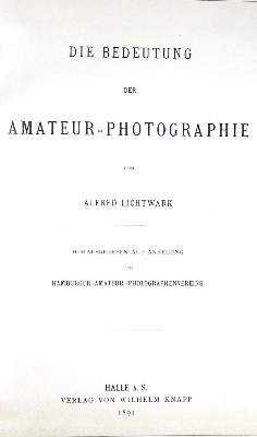 Bild Nr.1: 129-1269 Lichtwark,A.: (Photographie)