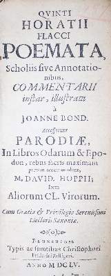 Bild Nr.1: 129-127 Horatius Flaccus,Q.: (Alte Drucke, Handschriften und Theologie)