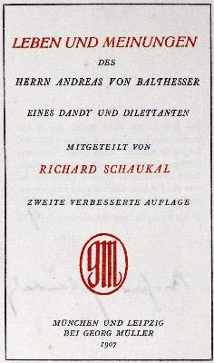 Bild Nr.1: 129-1303 Schaukal,R.: (Literatur und illustrierte Bücher 20.Jahrhundert - Alte Literatur in modernen Ausgaben)