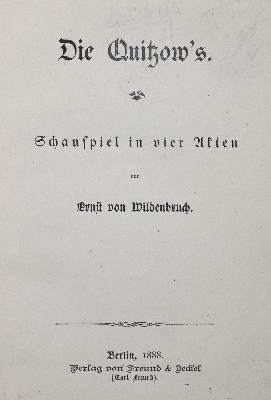 Bild Nr.1: 129-1335 Wildenbruch,E.v.: (Literatur und illustrierte Bücher 20.Jahrhundert - Alte Literatur in modernen Ausgaben)