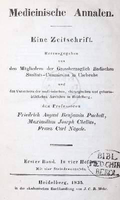 Bild Nr.1: 129-1395 Medicinische Annalen.: (Medizin)